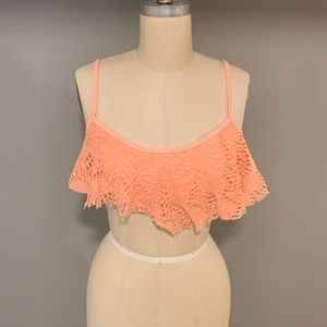 Xhilaration Crochet Ruffle Bikini Top.